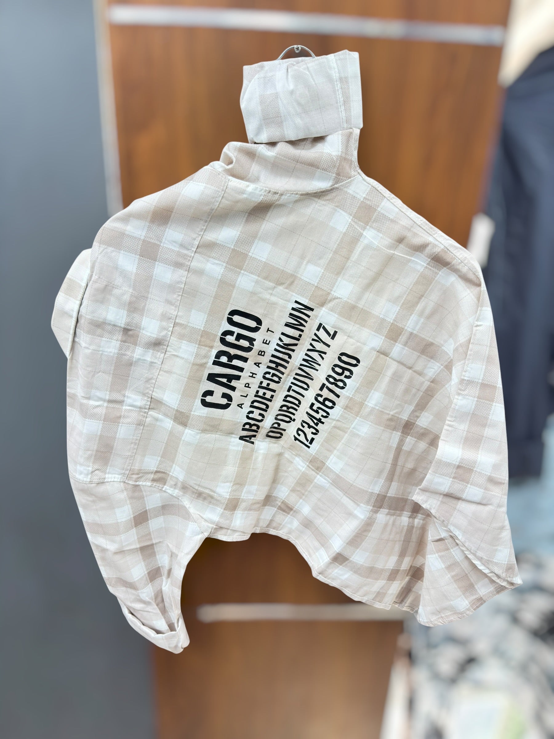 Back print Chex shirt