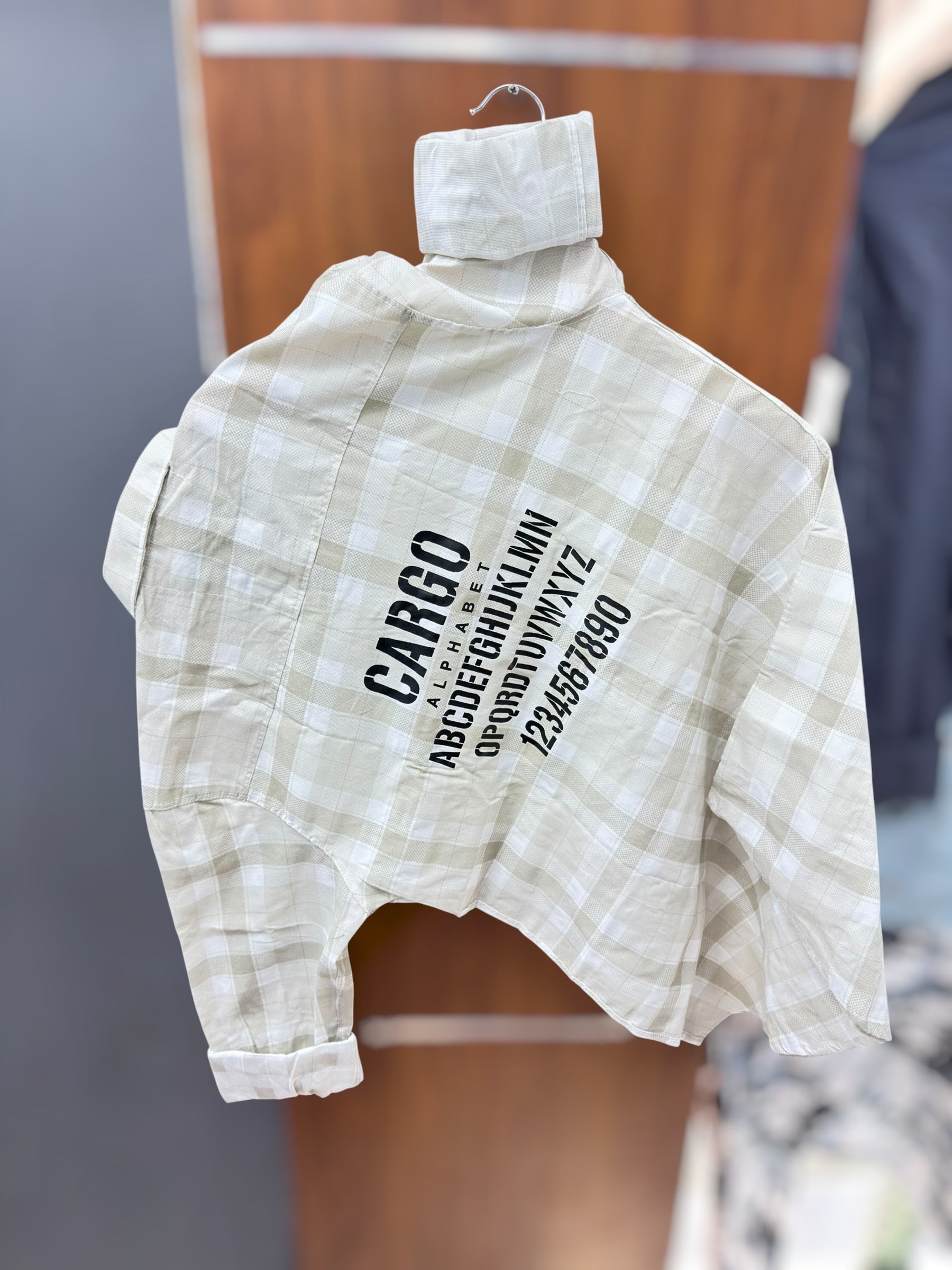 Back print Chex shirt