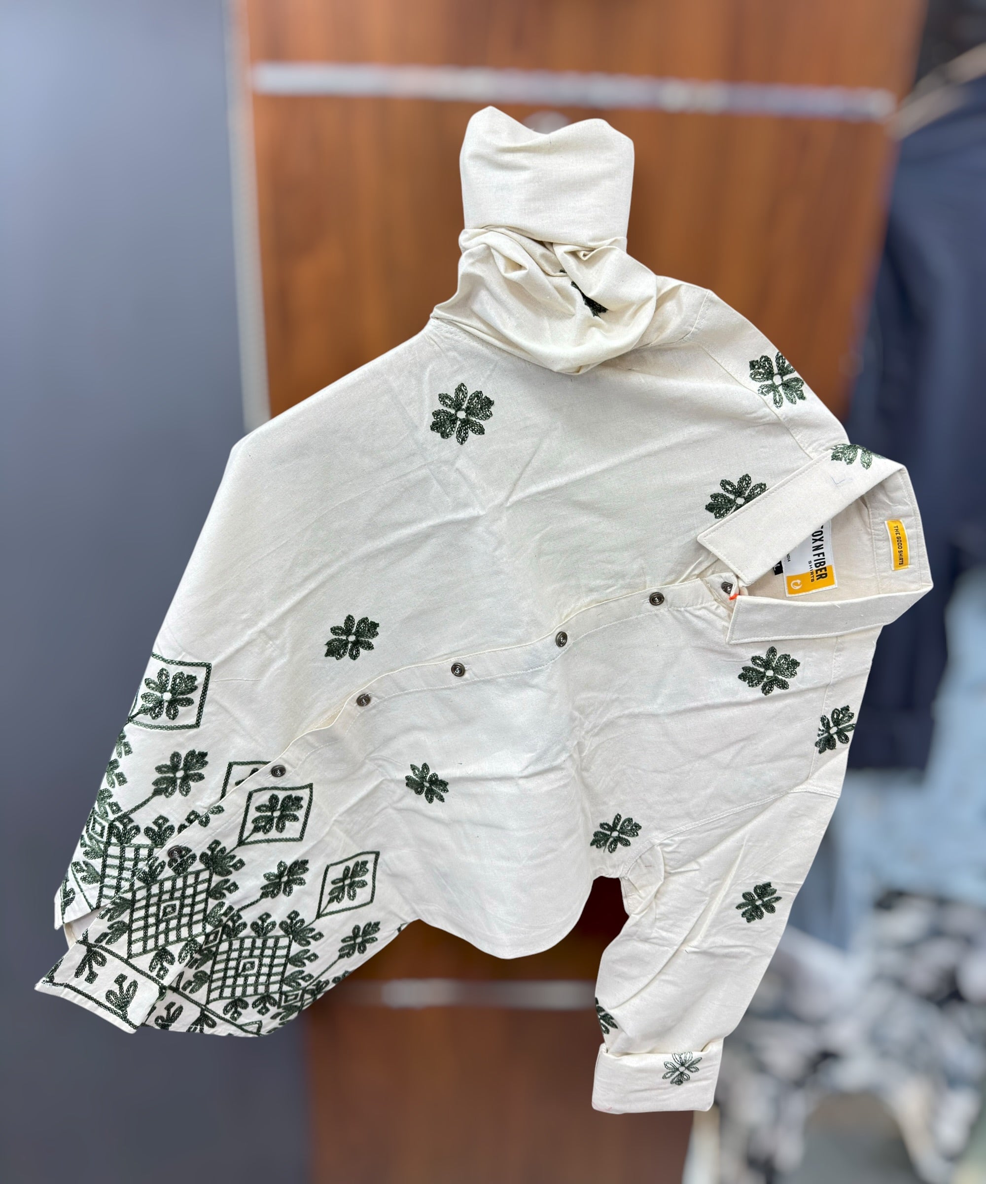 Embroidery shirt full sleeve