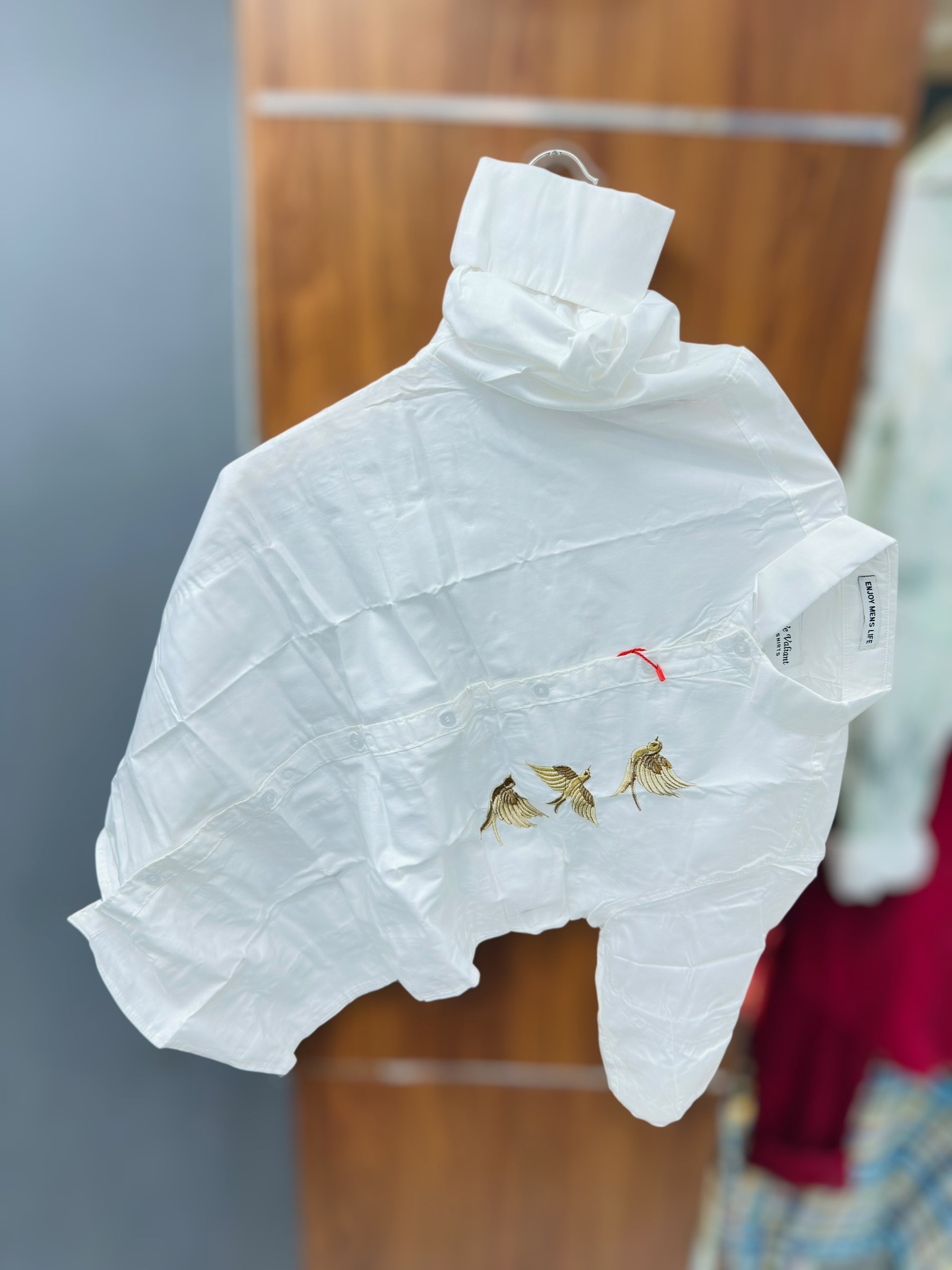 Embroidery white shirt