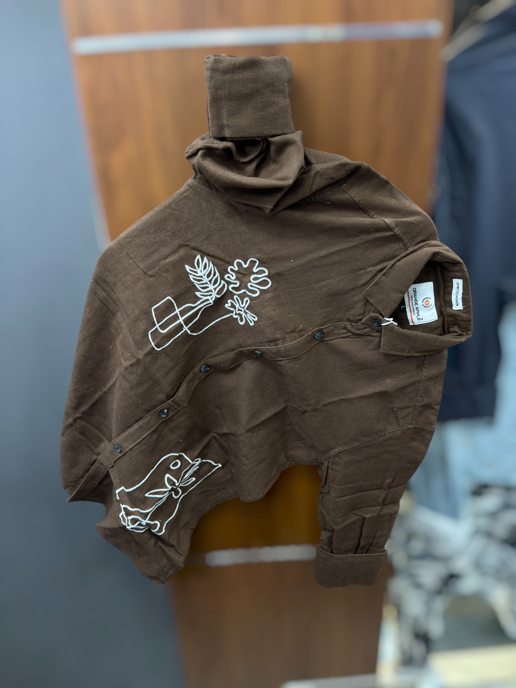 Embroidery shirt full sleeve